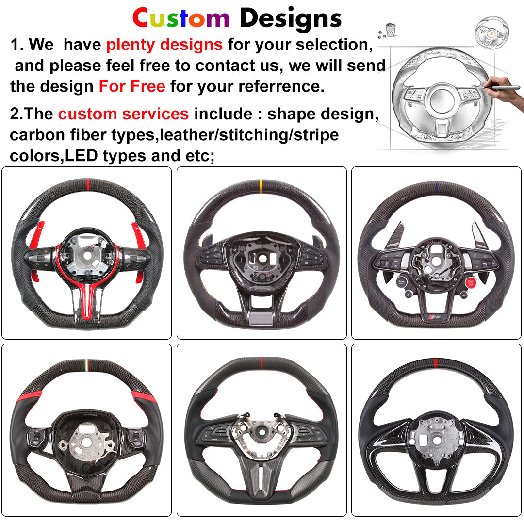 Customized carbon fiber steering wheel, exclusive customization link. Please contact customer service before placing an order and do not directly purchase.