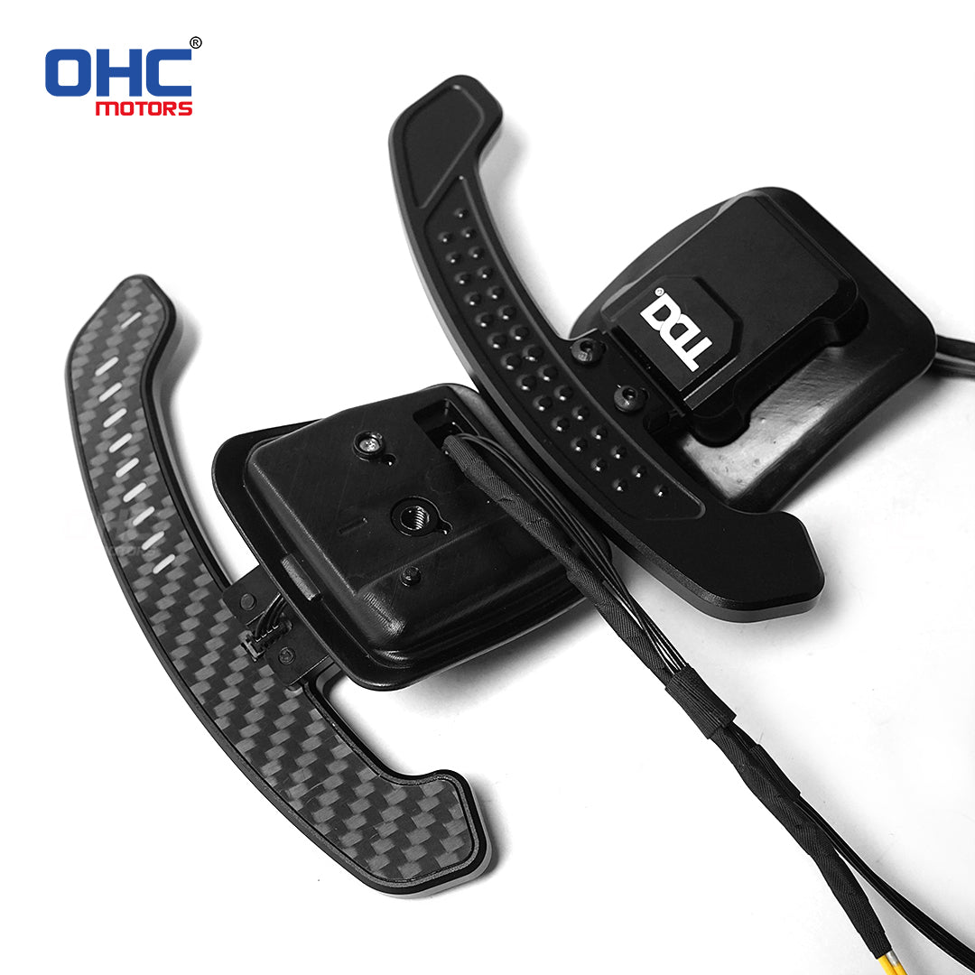 LED Magnetic Carbon Fiber Paddle Shifters ForBMW E90 M3 E92 M3 E93 M3 X5M X6M E70 E71 Steering Wheel Shift Paddle(副本)