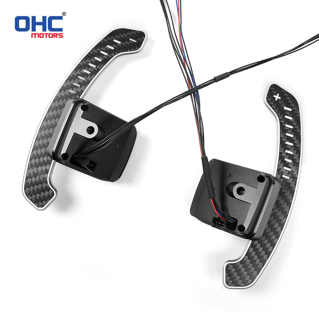 LED Magnetic Carbon Fiber Paddle Shifters For Chevrolet Corvette C7 ZR1 2014-2019