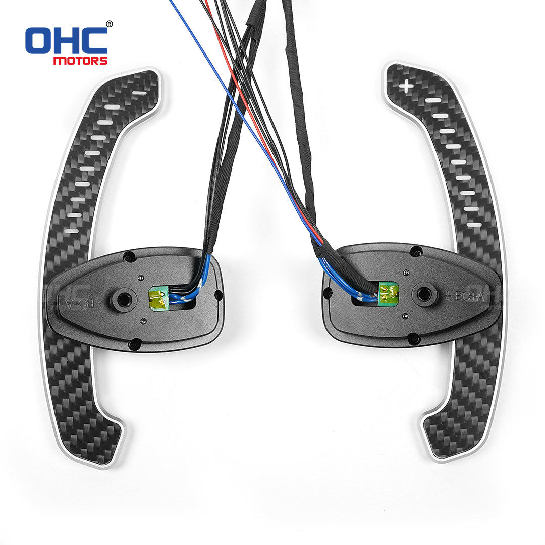 LED Magnetic Carbon Fiber Paddle Shifters For Mercedes Benz W205,S205 S213,W213 X156 C117,X117 W218,X218,C257 V222,X222 A238,C238 C205,A205 R231 Class:C E GLA CLA CLS S GLE SLC SL