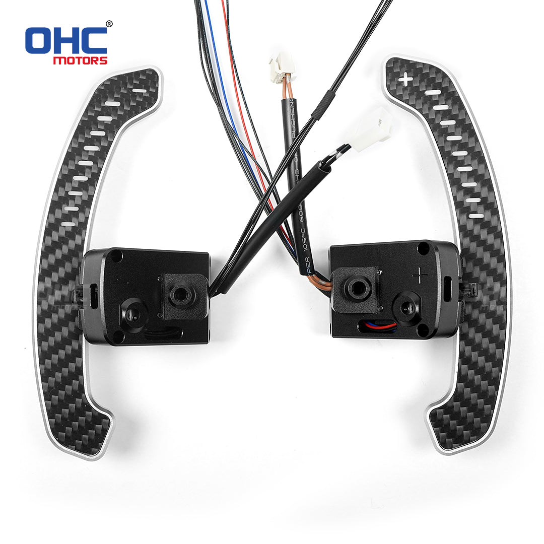 LED Magnetic Carbon Fiber Paddle Shifters For Nissan