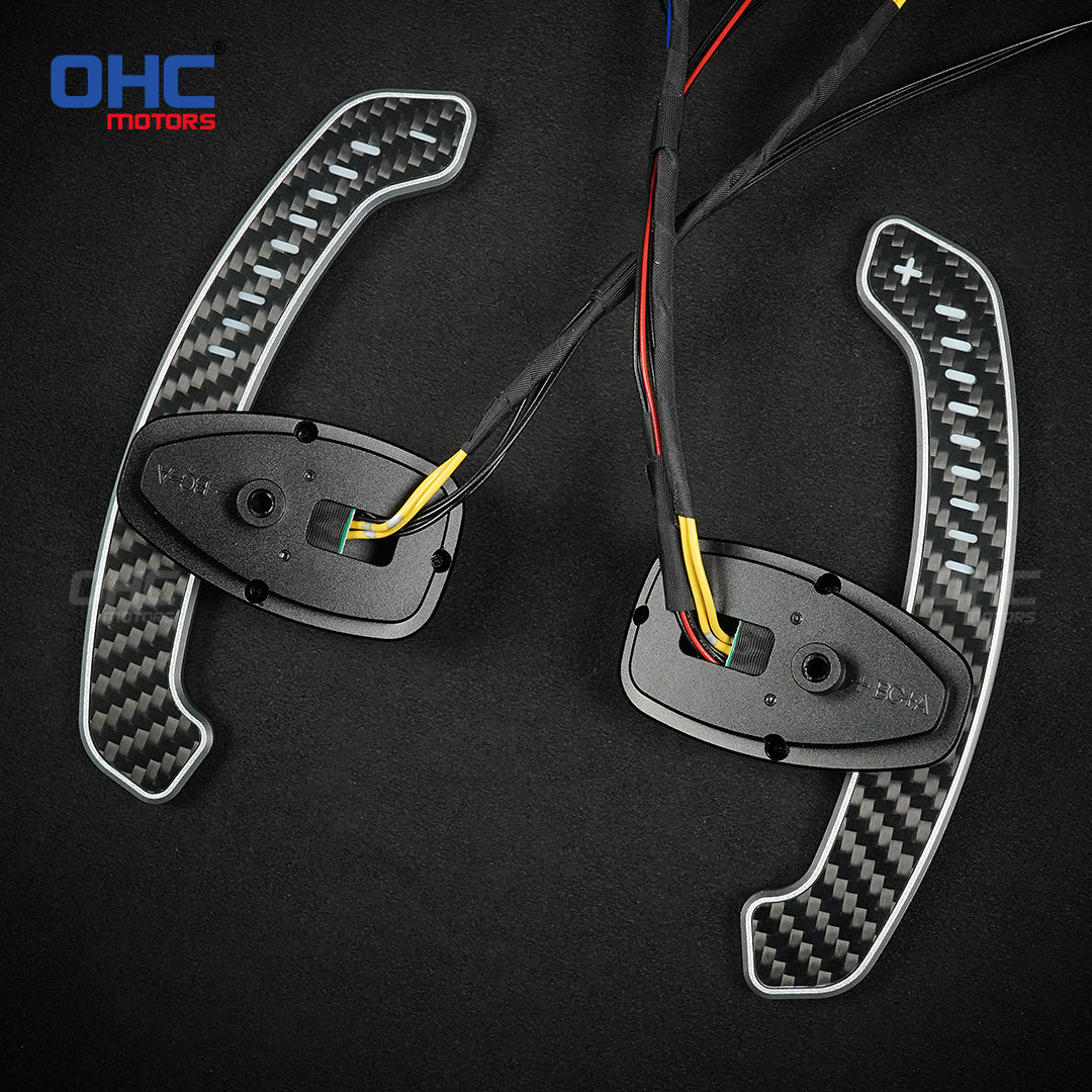 For Mercedes A Class (W176)2012-2015 B Class(W246)2012-2014 Carbon Fiber LED Magnetic Paddle Shifters