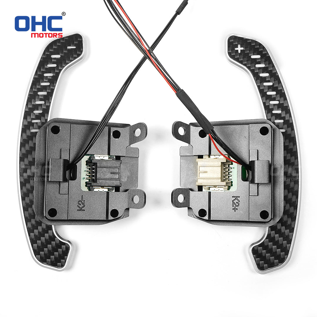 (In Stock) OHC Motors Carbon Fiber LED Magnetic Paddle Shifters For Chevrolet C8 Corvette