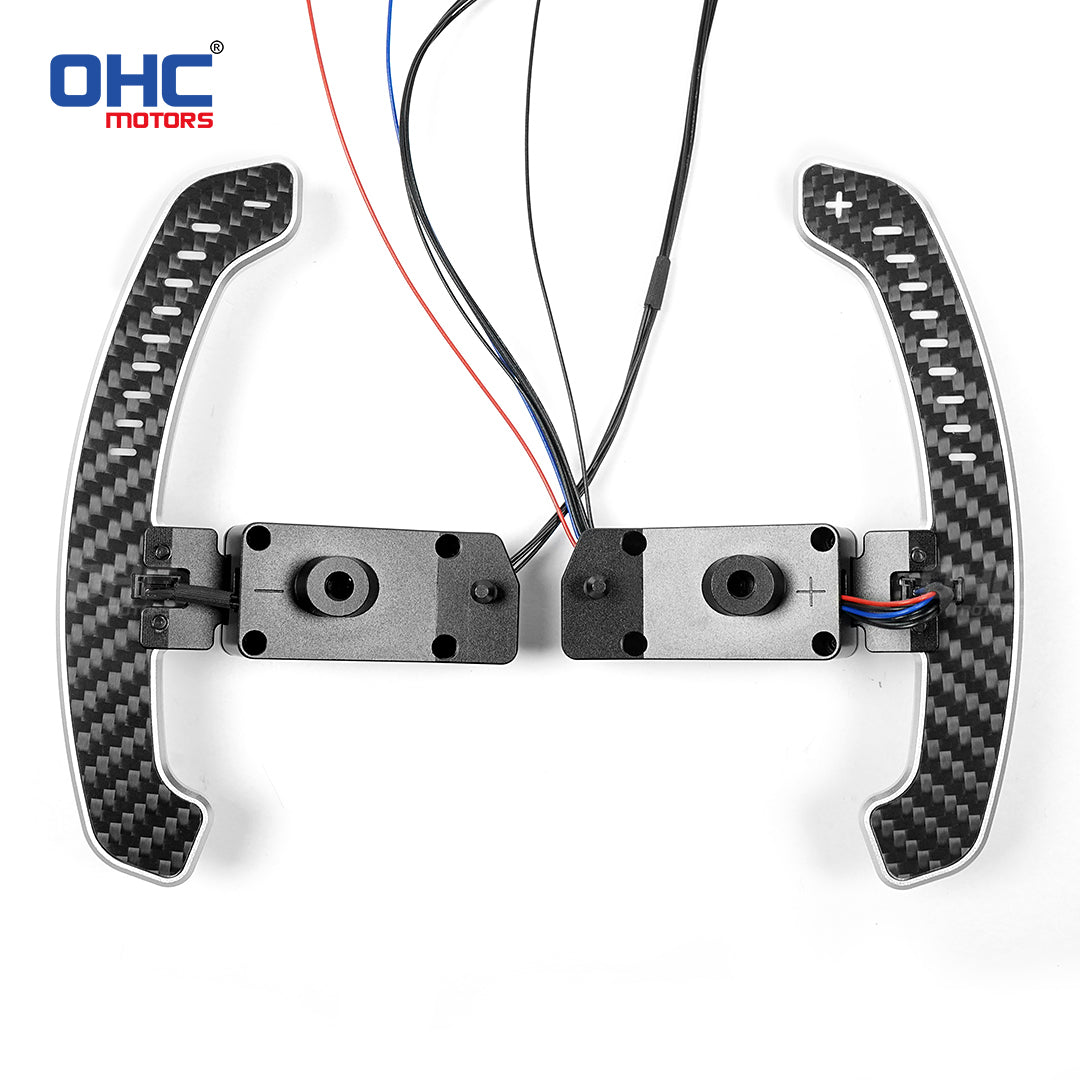 LED Carbon Fiber Magnetic Paddle Shifters For Lexus RX NX UX LX ES LS RZ LM