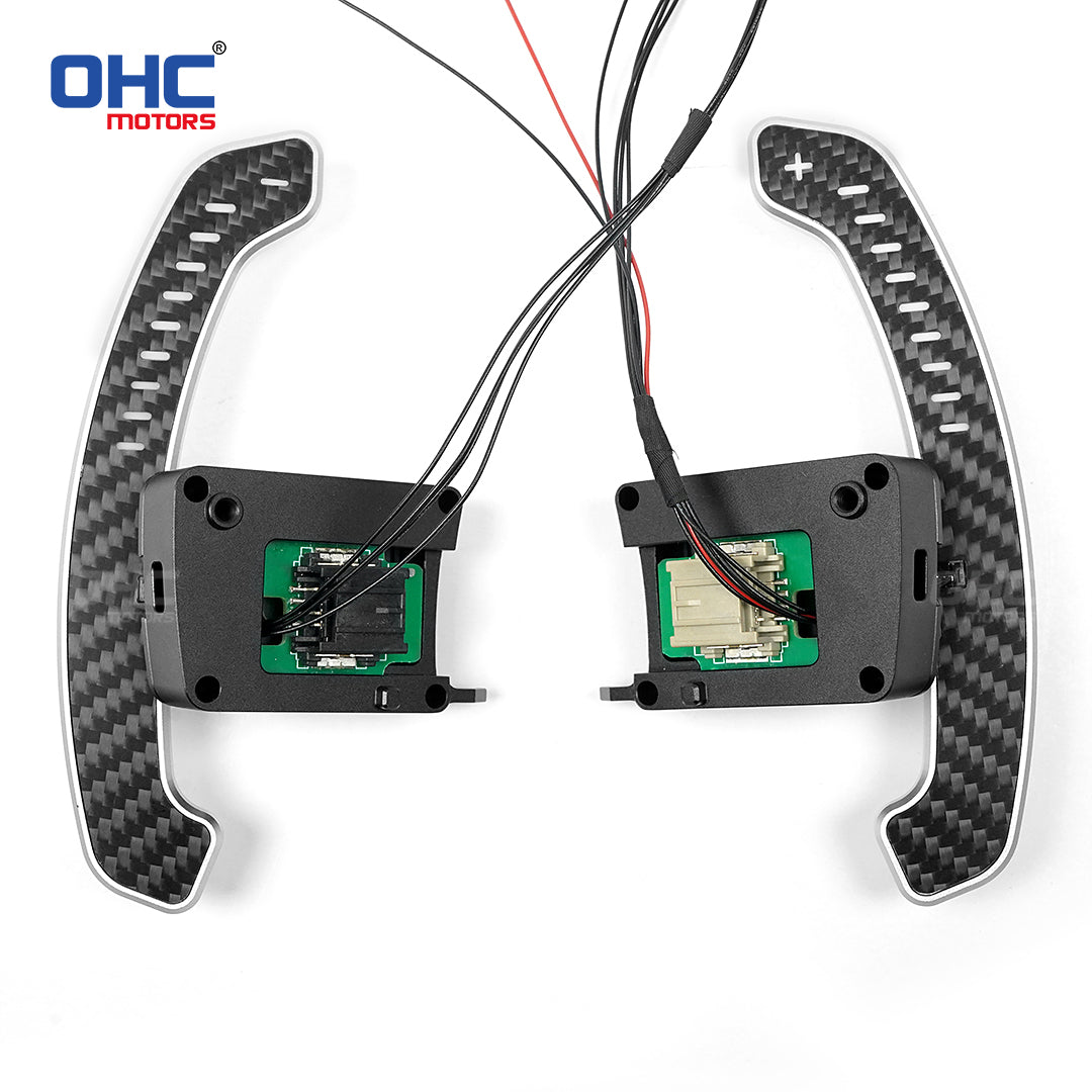 LED Magnetic Carbon Fiber Paddle Shifters For Mustang 2015-2023