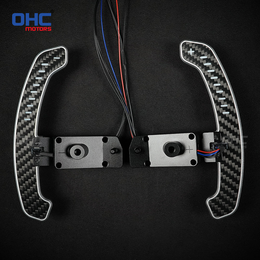 Carbon Fiber LED Magnetic Paddle Shifters For Toyota Camry GR Corolla Yaris GR Avalon Rav4 Highlander