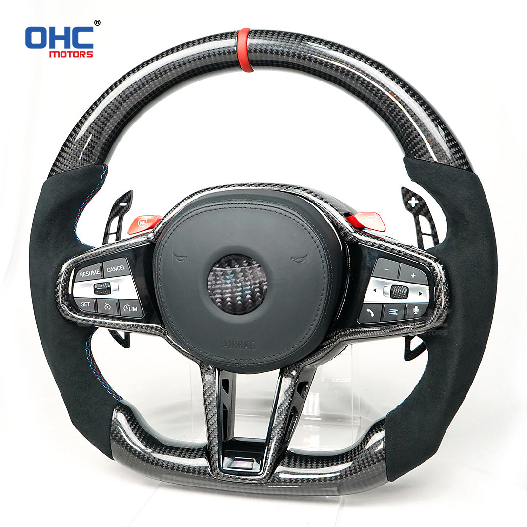 OHC Motors Carbon Fiber Steering Wheel for BMW M4 CS G8X LCI