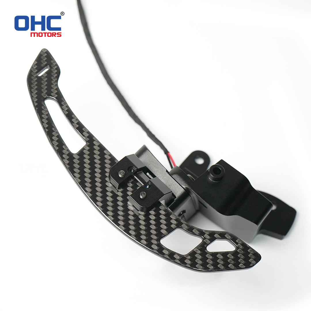 OHC Glossy Carbon Fiber Magnetic Steering Wheel Paddle Shifters For Ford F150 F-150 Raptor 2015-2025