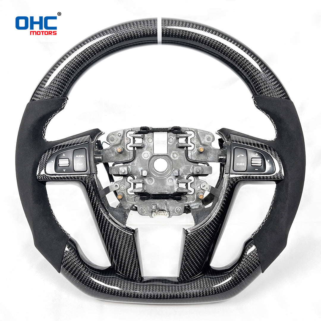 OHC Motors CARBON FIBER STEERING WHEEL for Cheverolet Capr VE COMMODORE HSV E1/2 /3 /Pontiac G8 2008/9 / Holden Commodore (VE) 2006-2012