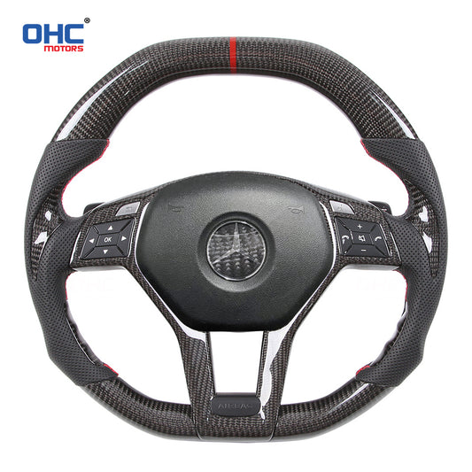 OHC Motors Carbon Fiber Steering Wheel for X156 X204 C117,X117 W218,X218 R231 Class:GLA GLK CLA CLS SL
