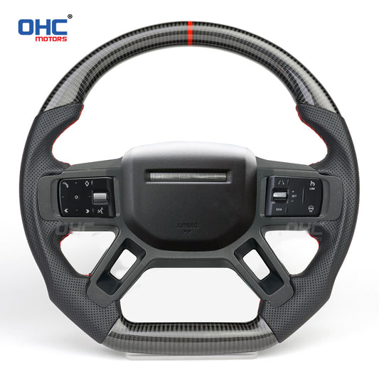 OHC Motors Carbon Fiber Steering Wheel for Land Rover Defender