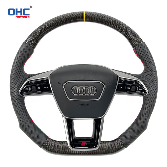 OHC Motors Carbon Fiber Steering Wheel for Audi A6 A7 RS6 RS7 S6 S7