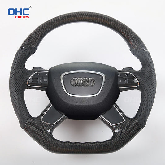 OHC Motors Carbon Fiber Steering Wheel for Audi A6 A8