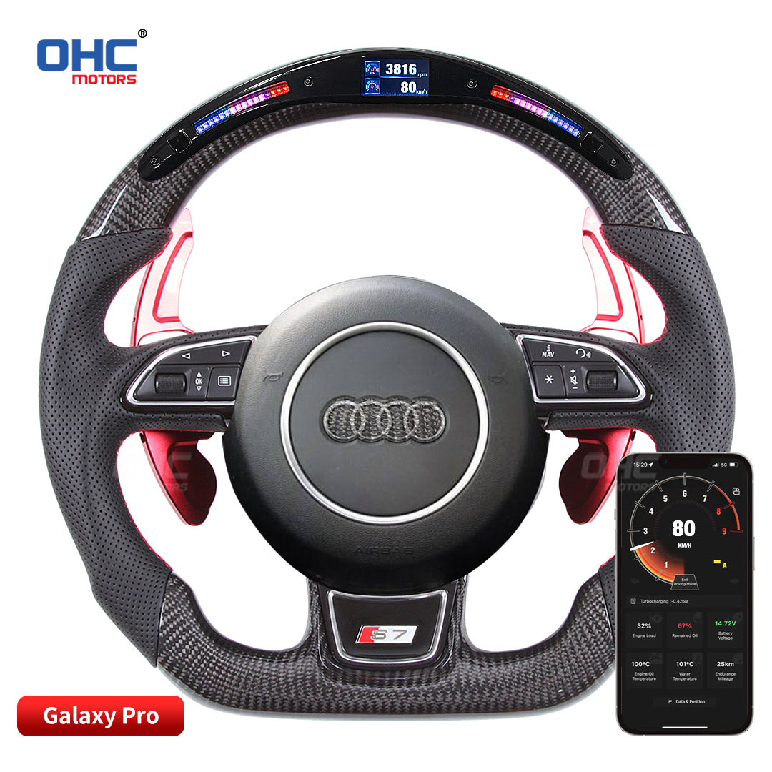 Hellcat Steerng Wheel Carbon Fber Steerng Wheel LED Race Dgtal