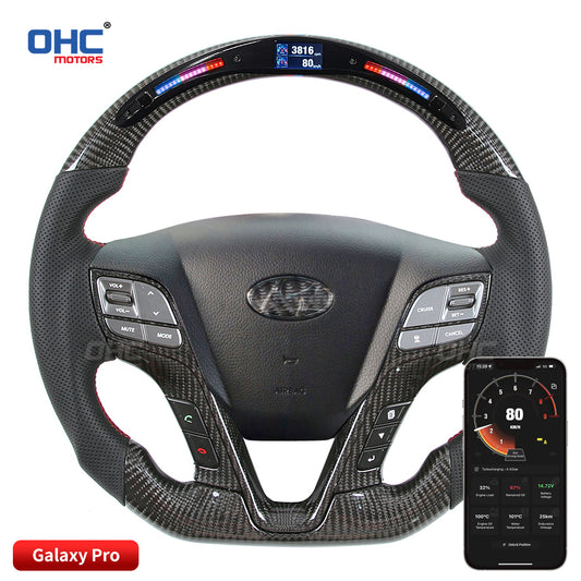 OHC Motors LED Light Up Steering Wheel for Hyundai SantaFe
