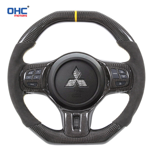 OHC Motors Carbon Fiber Steering Wheel for Mitsubishi EVO X