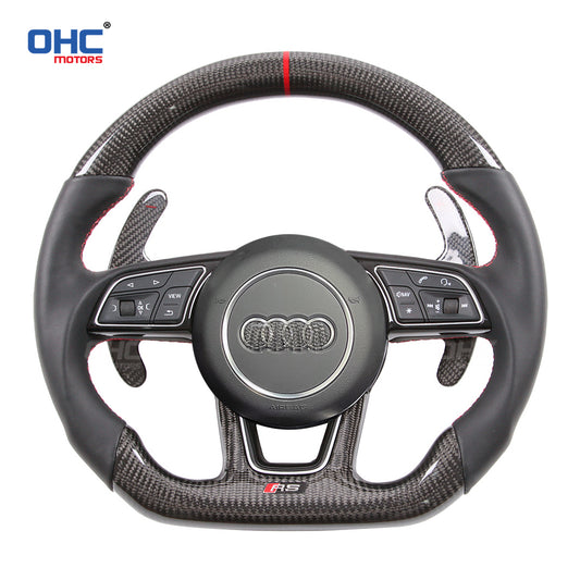 OHC Motors Carbon Fiber Steering Wheel for Audi RS3 RS4 RS5 S3 S4 S5