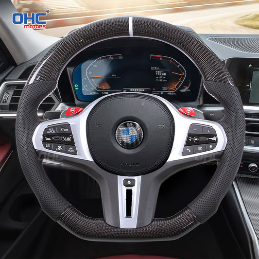 OHC Motors Carbon Fiber Steering Wheel for BMW G Series, 3 Series, 5 Series