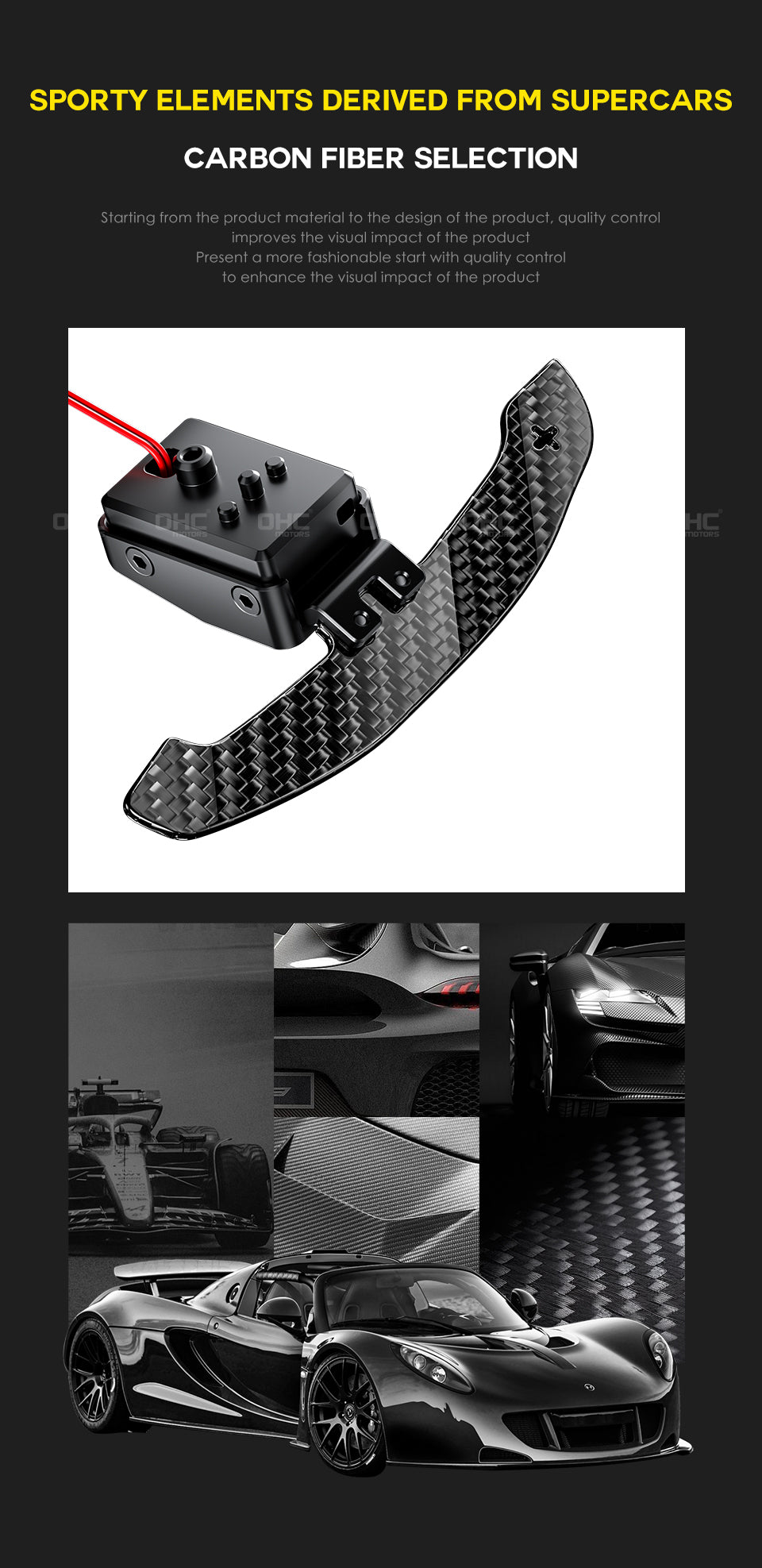Carbon Fiber Magnetic Paddle Shifters For Porsche Cayenne Cayman Panamera 911 918 718