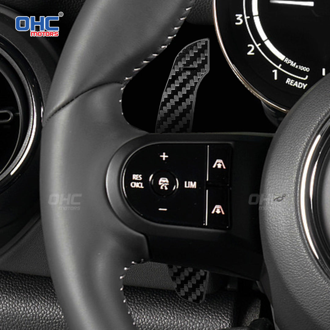 Magnetic Carbon Fiber Paddle Shifters For 02-06 Mini Cooper R50 R52 R53 F54 F55 F56 F57 F60 Cooper S/JCW