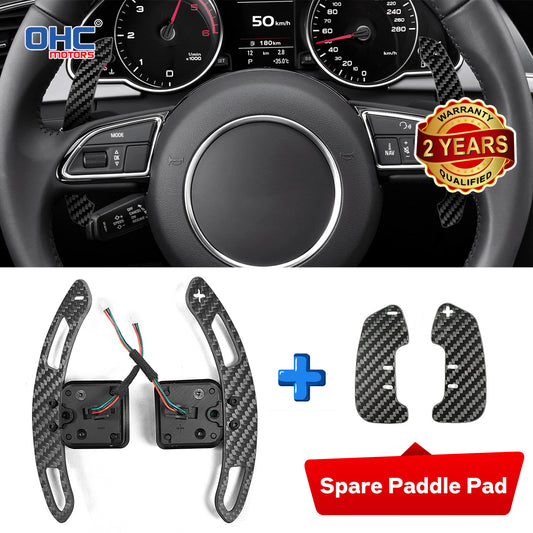 Carbon Fiber Magnetic Paddle Shifters For Audi A1 A2 A3 A4 A5 A8 Q2 Q3 Q4 Q5 Q7 Q8 S1 S2 S3 S4 S5 SQ5 SQ7 SQ8 RS1 RS2 RS3 RS4 RS5 RSQ5