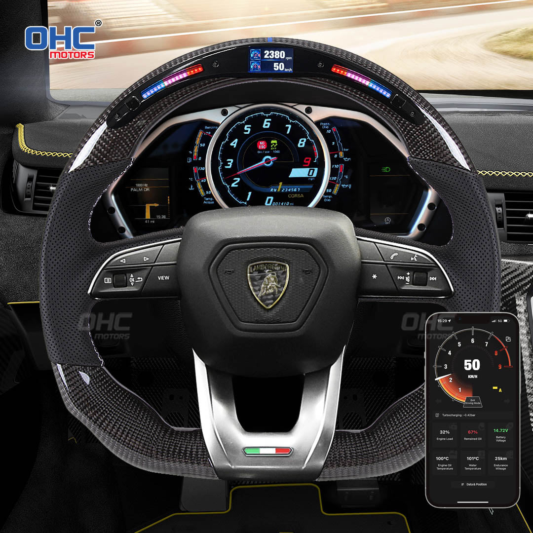 OHC Motors Led Light Up Steering Wheel for Lamborghini Urus 2018-2021