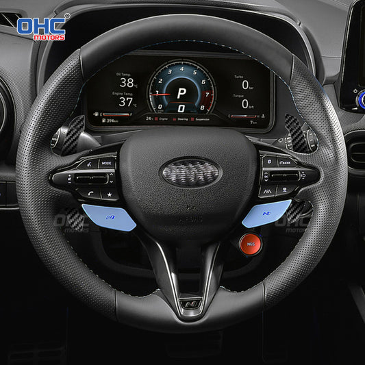 Carbon Fiber Magnetic Paddle Shifters For Hyundai Veloster N 19-22 Elantra N M/T CN7 21-23 2022-2024