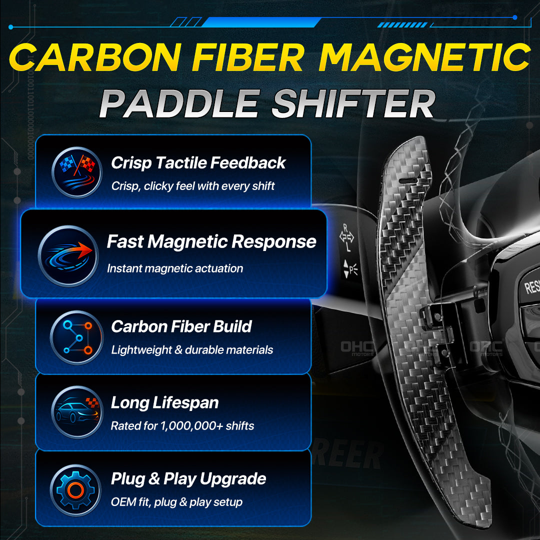 Carbon Fiber Magnetic Paddle Shifters For Chevrolet Corvette C7 ZR1 2014-2019