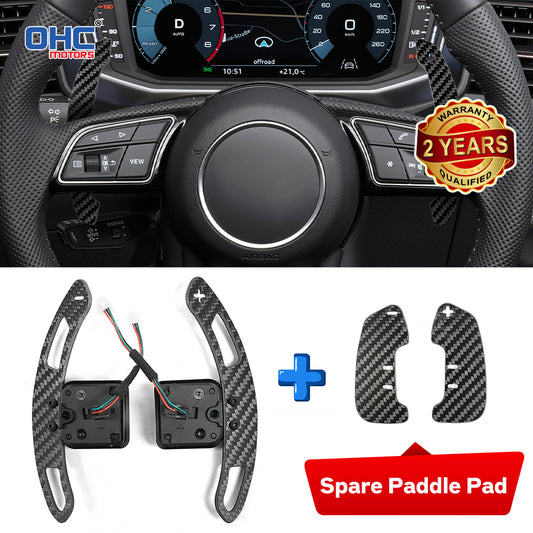 Carbon Fiber Magnetic Paddle Shifters For Audi A1 A2 A3 A4 A5 A8 Q2 Q3 Q4 Q5 Q7 Q8 S1 S2 S3 S4 S5 SQ5 SQ7 SQ8 RS1 RS2 RS3 RS4 RS5 RSQ5