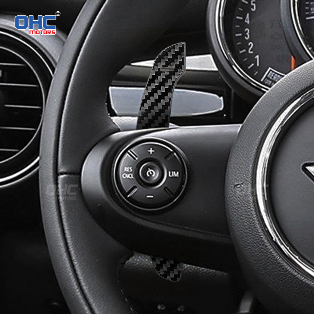 Magnetic Carbon Fiber Paddle Shifters For 02-06 Mini Cooper R50 R52 R53 F54 F55 F56 F57 F60 Cooper S/JCW