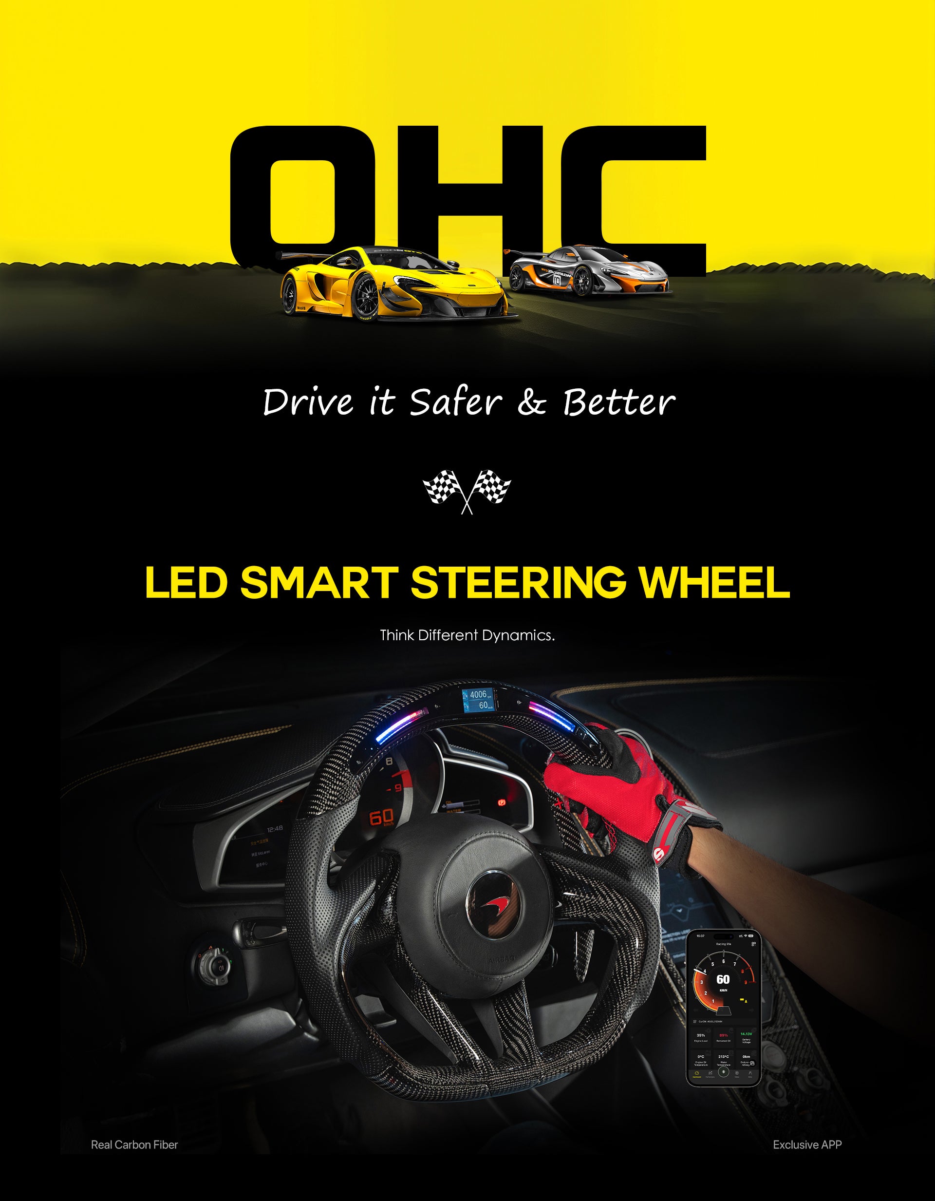 Steering Wheel Tuning/Carbon Fiber/LED – OHC Motors