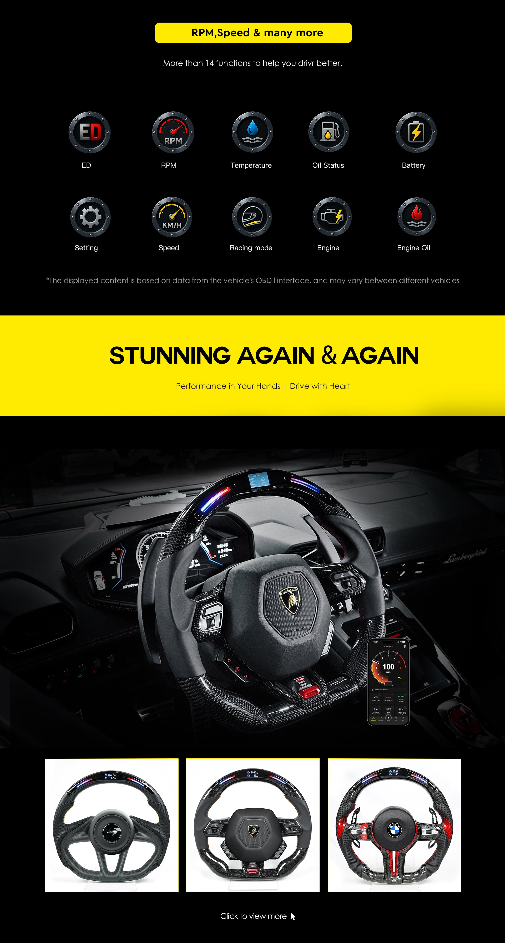 Steering Wheel Tuning/Carbon Fiber/LED – OHC Motors