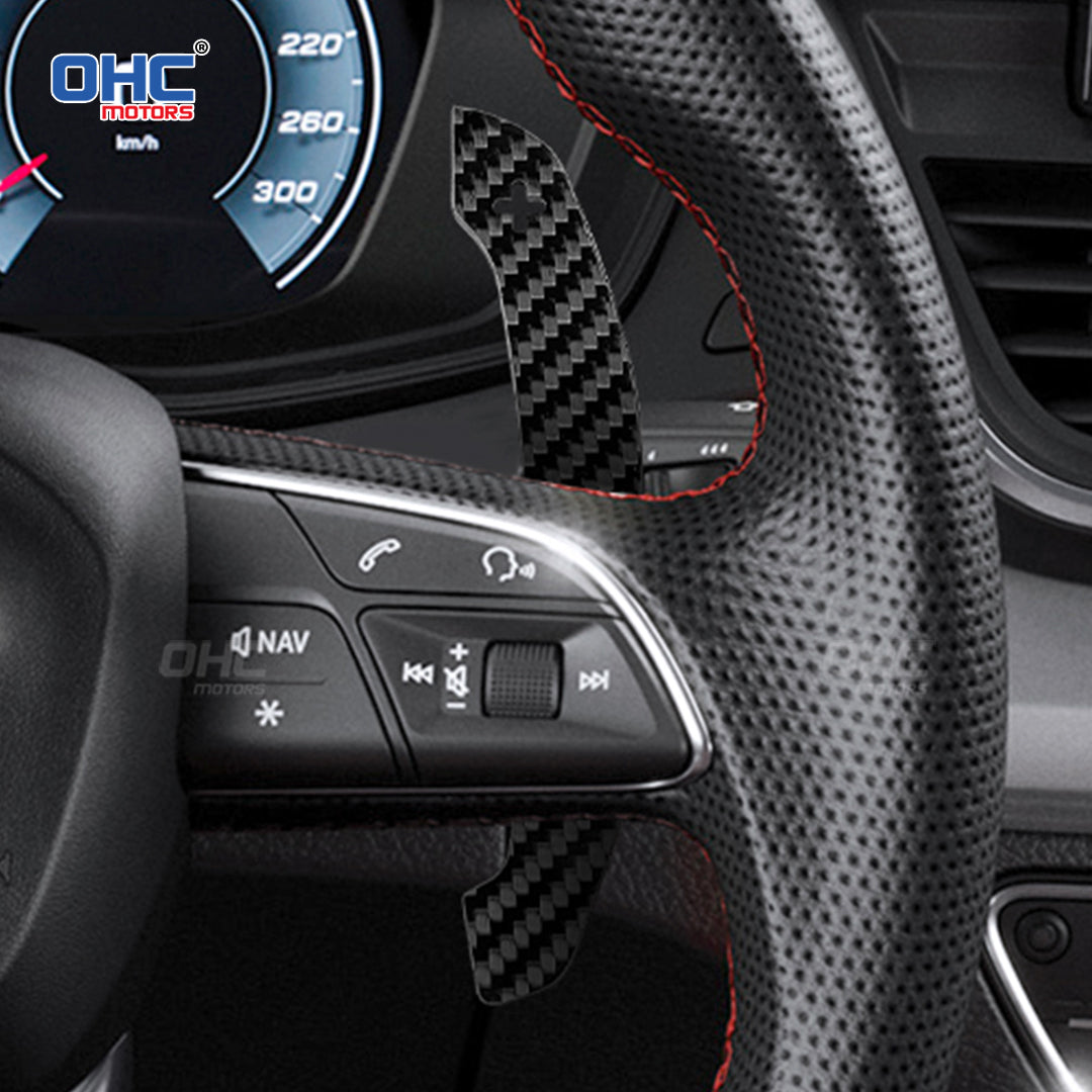 Carbon Fiber Magnetic Paddle Shifters For Audi A1 A2 A3 A4 A5 A8 Q2 Q3 Q4 Q5 Q7 Q8 S1 S2 S3 S4 S5 SQ5 SQ7 SQ8 RS1 RS2 RS3 RS4 RS5 RSQ5