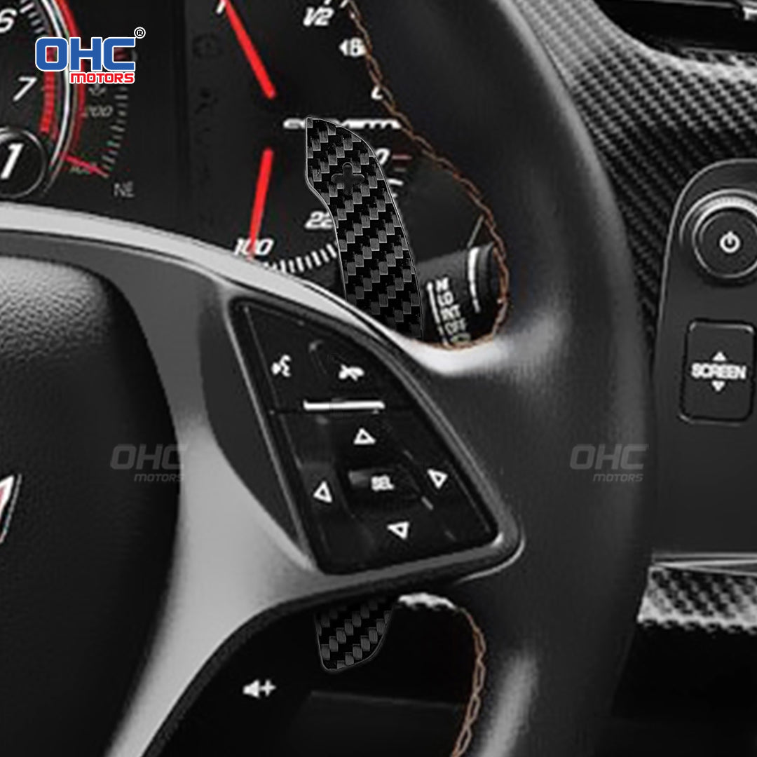 Carbon Fiber Magnetic Paddle Shifters For Chevrolet Corvette C7 ZR1 2014-2019