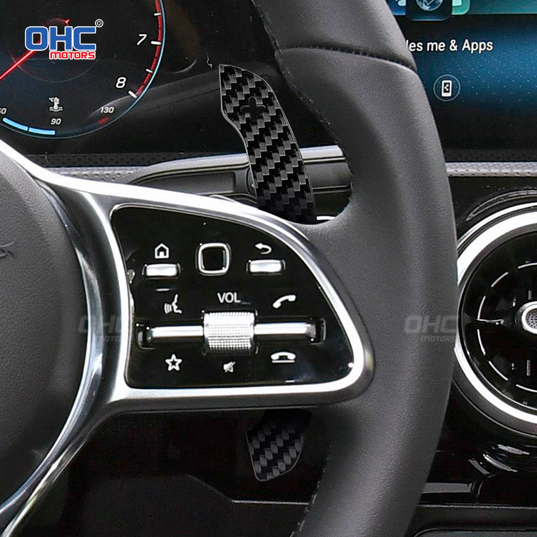 Carbon Fiber Magnetic Paddle Shifters For Mercedes Benz W205,S205, W213, N293, W24, C117, X117, C238, A238, C257 Class: C E EQC B CLA GLE GLS