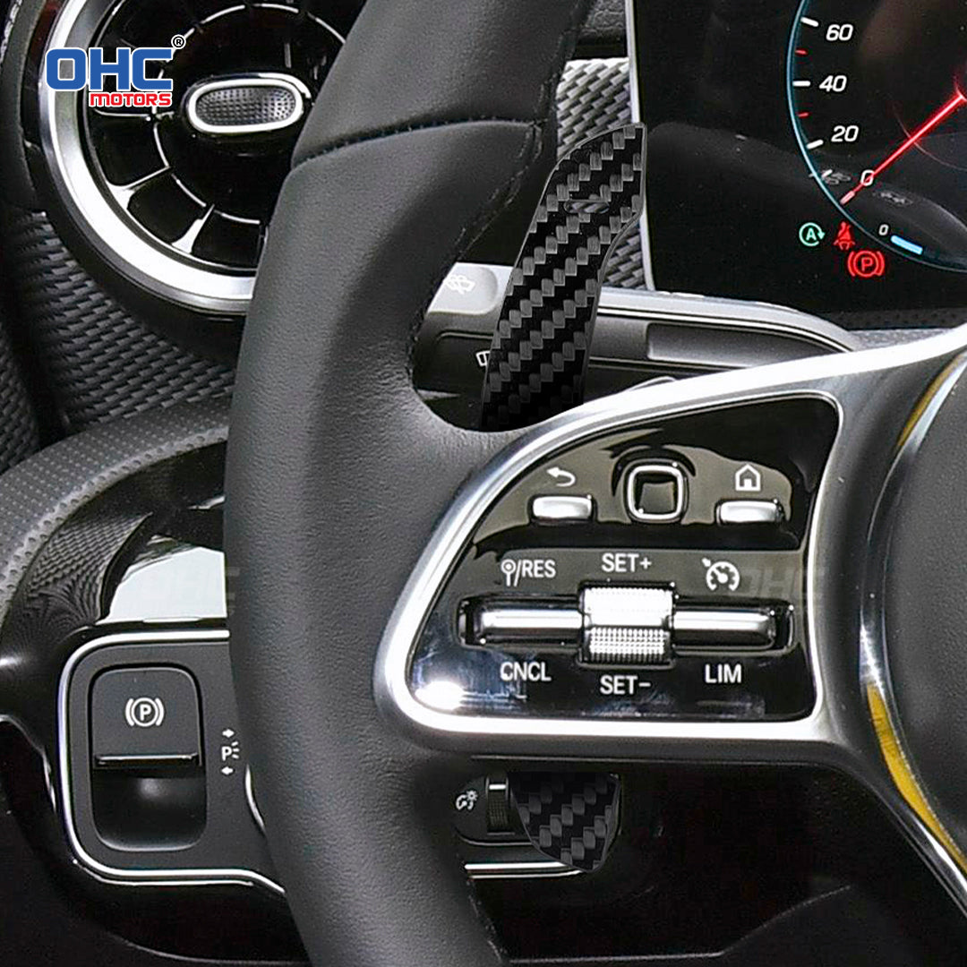 Carbon Fiber Magnetic Paddle Shifters For Mercedes Benz W205,S205, W213, N293, W24, C117, X117, C238, A238, C257 Class: C E EQC B CLA GLE GLS