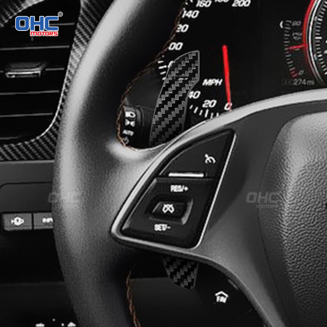 Carbon Fiber Magnetic Paddle Shifters For Chevrolet Corvette C7 ZR1 2014-2019