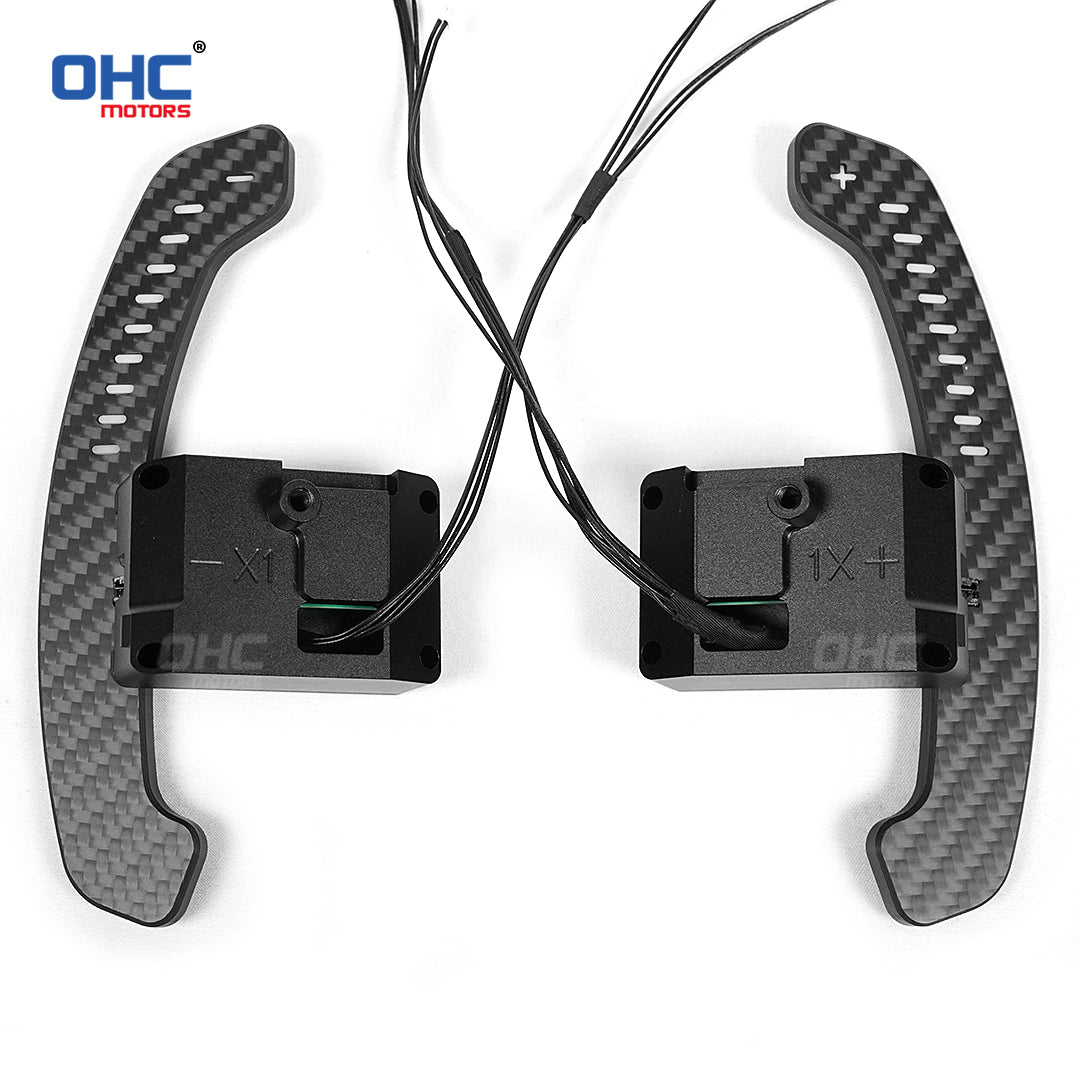 LED Magnetic Carbon Fiber Paddle Shifters For Hyundai Veloster N 19-22 Elantra N M/T CN7 21-23 2022-2024