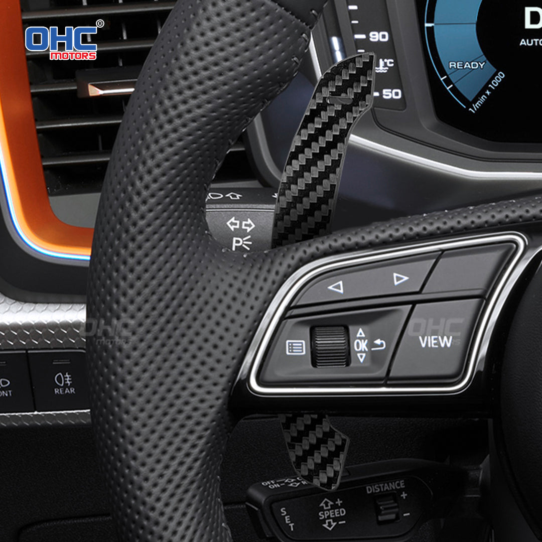 Carbon Fiber Magnetic Paddle Shifters For Audi A1 A2 A3 A4 A5 A8 Q2 Q3 Q4 Q5 Q7 Q8 S1 S2 S3 S4 S5 SQ5 SQ7 SQ8 RS1 RS2 RS3 RS4 RS5 RSQ5