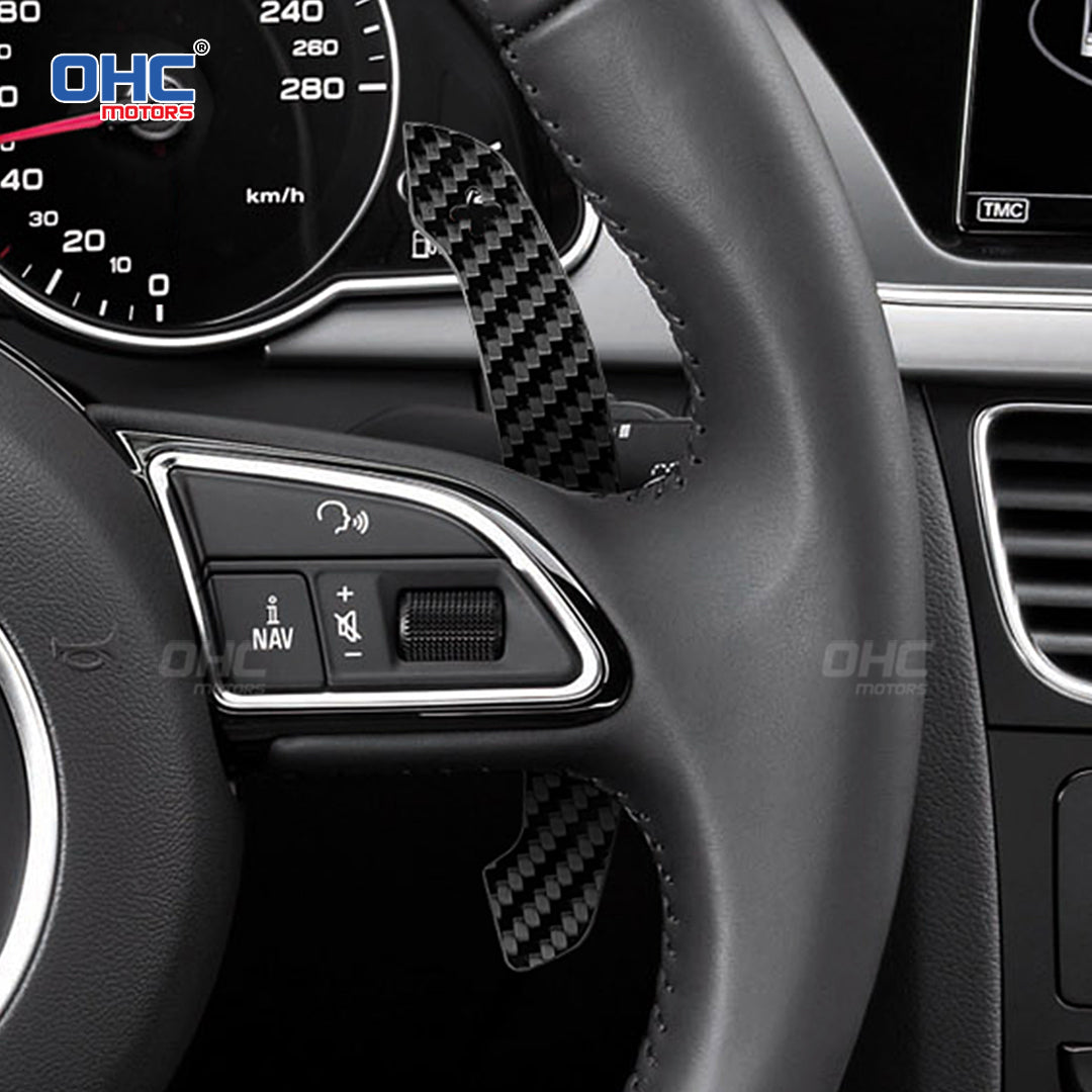 Carbon Fiber Magnetic Paddle Shifters For Audi A1 A2 A3 A4 A5 A8 Q2 Q3 Q4 Q5 Q7 Q8 S1 S2 S3 S4 S5 SQ5 SQ7 SQ8 RS1 RS2 RS3 RS4 RS5 RSQ5