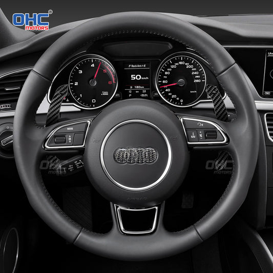 Carbon Fiber Magnetic Paddle Shifters For Audi A1 A2 A3 A4 A5 A8 Q2 Q3 Q4 Q5 Q7 Q8 S1 S2 S3 S4 S5 SQ5 SQ7 SQ8 RS1 RS2 RS3 RS4 RS5 RSQ5