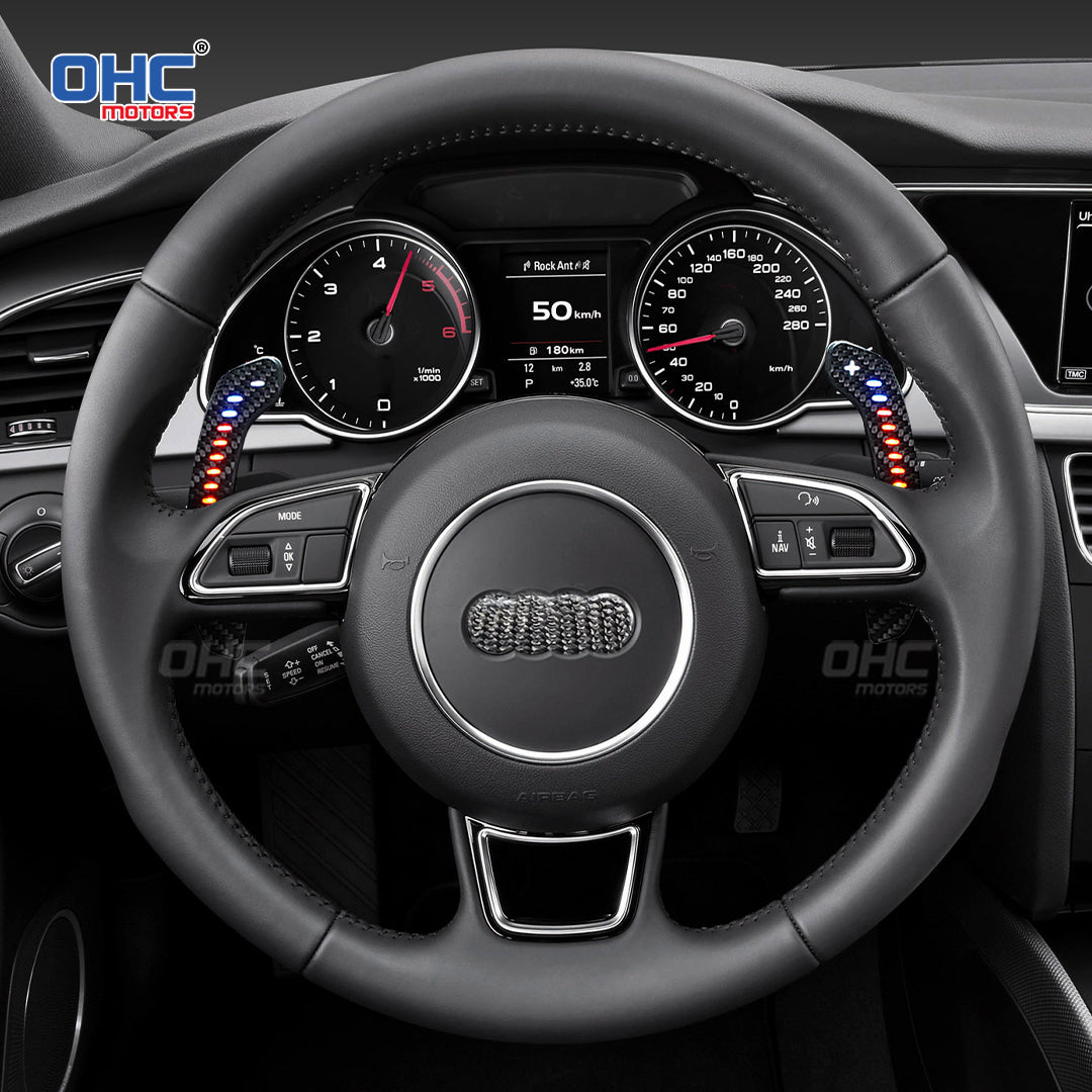 Magnetic LED Paddle Shifters for Audi A1 A2 A4 A5 A6 A7 S1 S4 S5 S6 S7 RS6 RS7 A5 RS3 RS4 TT RS Q5 Q7 A8 S Line