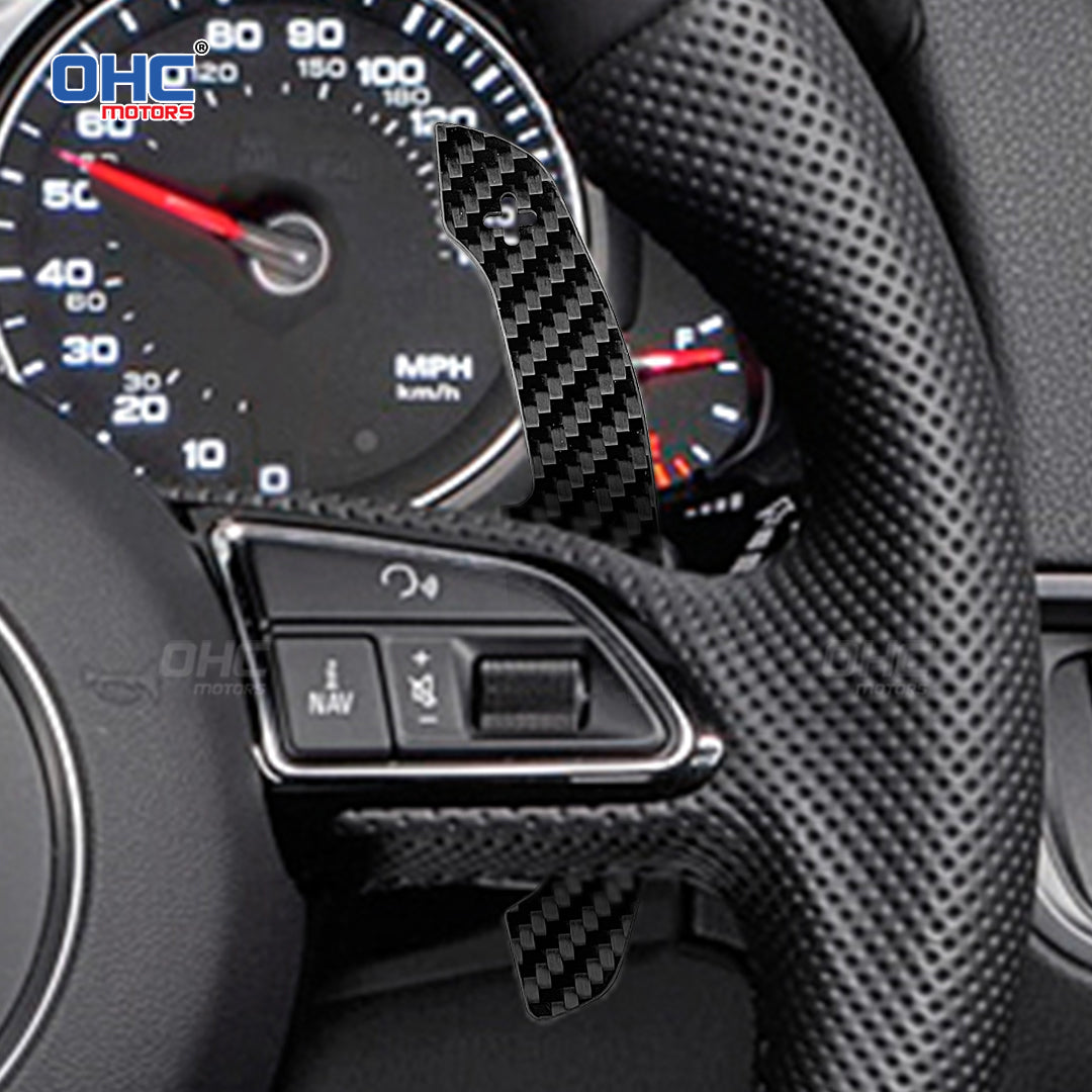 Carbon Fiber Magnetic Paddle Shifters For Audi A1 A2 A3 A4 A5 A8 Q2 Q3 Q4 Q5 Q7 Q8 S1 S2 S3 S4 S5 SQ5 SQ7 SQ8 RS1 RS2 RS3 RS4 RS5 RSQ5