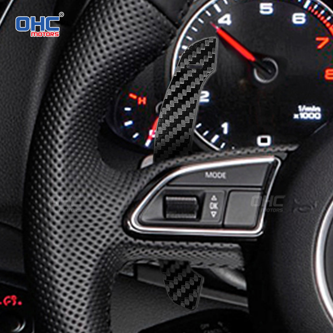 Carbon Fiber Magnetic Paddle Shifters For Audi A1 A2 A3 A4 A5 A8 Q2 Q3 Q4 Q5 Q7 Q8 S1 S2 S3 S4 S5 SQ5 SQ7 SQ8 RS1 RS2 RS3 RS4 RS5 RSQ5