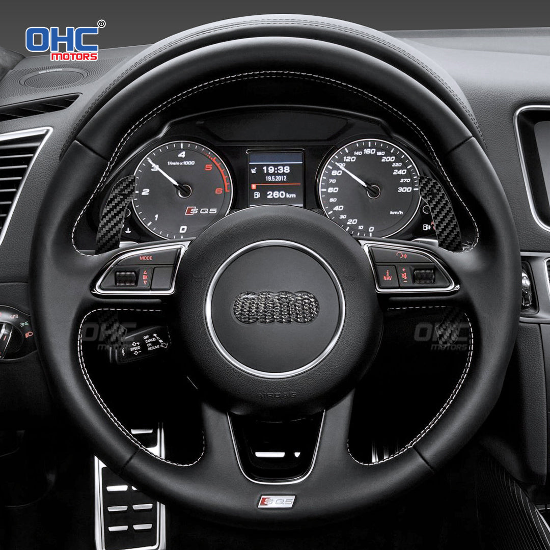 Carbon Fiber Magnetic Paddle Shifters For Audi A1 A2 A3 A4 A5 A8 Q2 Q3 Q4 Q5 Q7 Q8 S1 S2 S3 S4 S5 SQ5 SQ7 SQ8 RS1 RS2 RS3 RS4 RS5 RSQ5