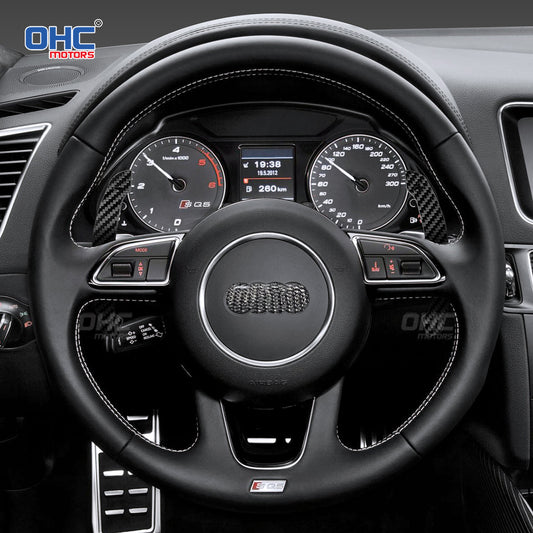 Carbon Fiber Magnetic Paddle Shifters For Audi A1 A2 A3 A4 A5 A8 Q2 Q3 Q4 Q5 Q7 Q8 S1 S2 S3 S4 S5 SQ5 SQ7 SQ8 RS1 RS2 RS3 RS4 RS5 RSQ5