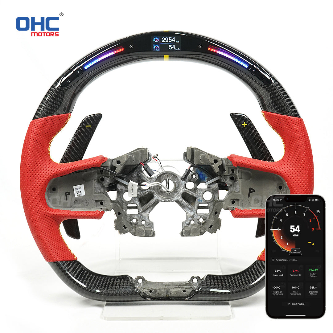 OHC Motors Carbon Fiber LED Steering Wheel for Lotus Emira