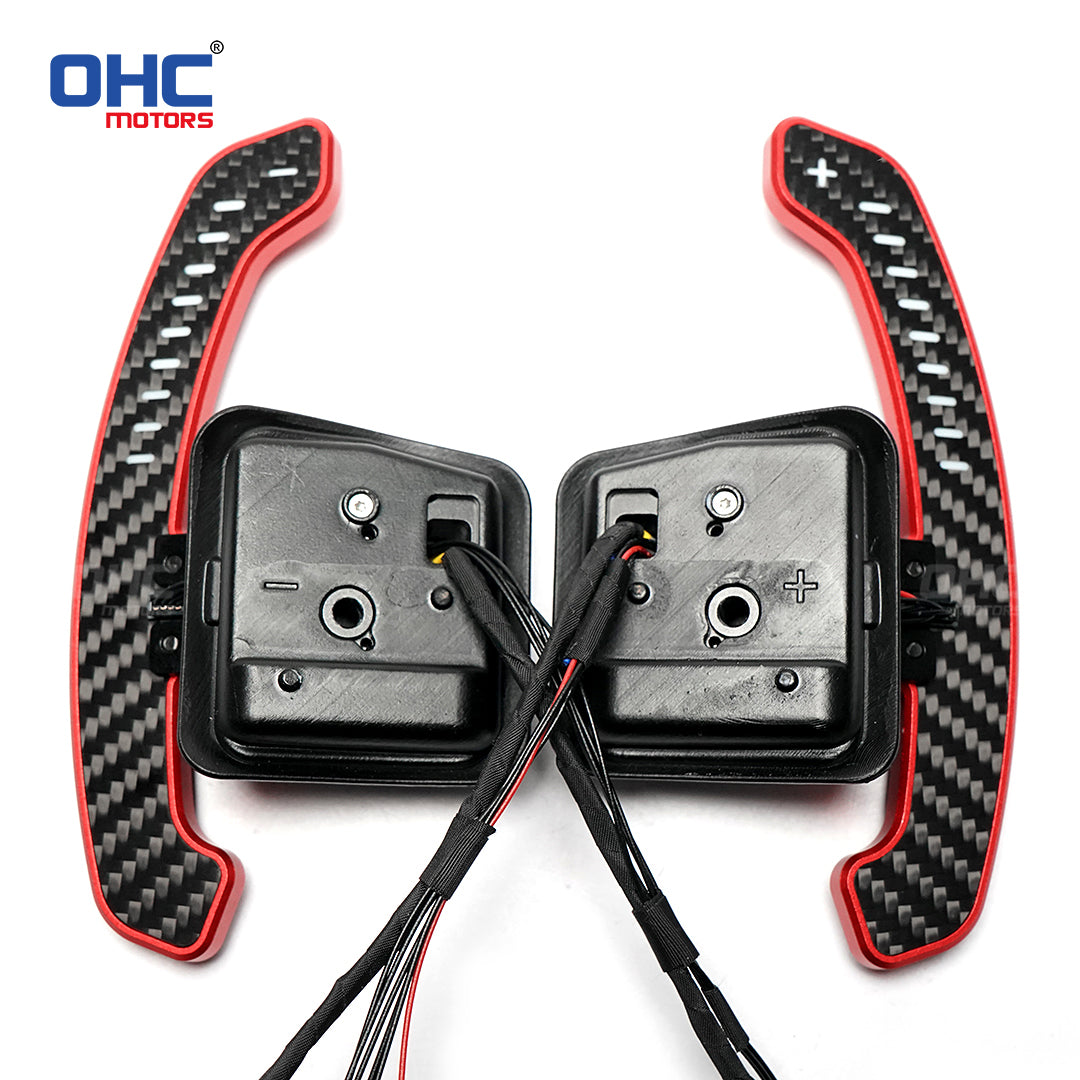 LED Magnetic Carbon Fiber Paddle Shifters ForBMW E90 M3 E92 M3 E93 M3 X5M X6M E70 E71 Steering Wheel Shift Paddle（副本）