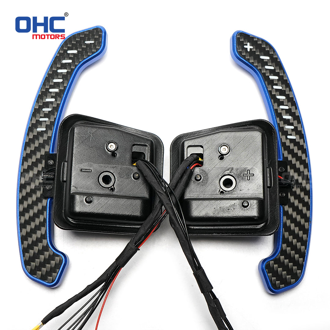 LED Magnetic Carbon Fiber Paddle Shifters ForBMW E90 M3 E92 M3 E93 M3 X5M X6M E70 E71 Steering Wheel Shift Paddle（副本）