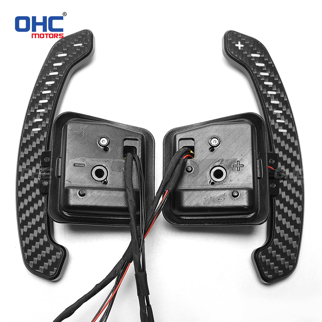 LED Magnetic Carbon Fiber Paddle Shifters ForBMW E90 M3 E92 M3 E93 M3 X5M X6M E70 E71 Steering Wheel Shift Paddle（副本）